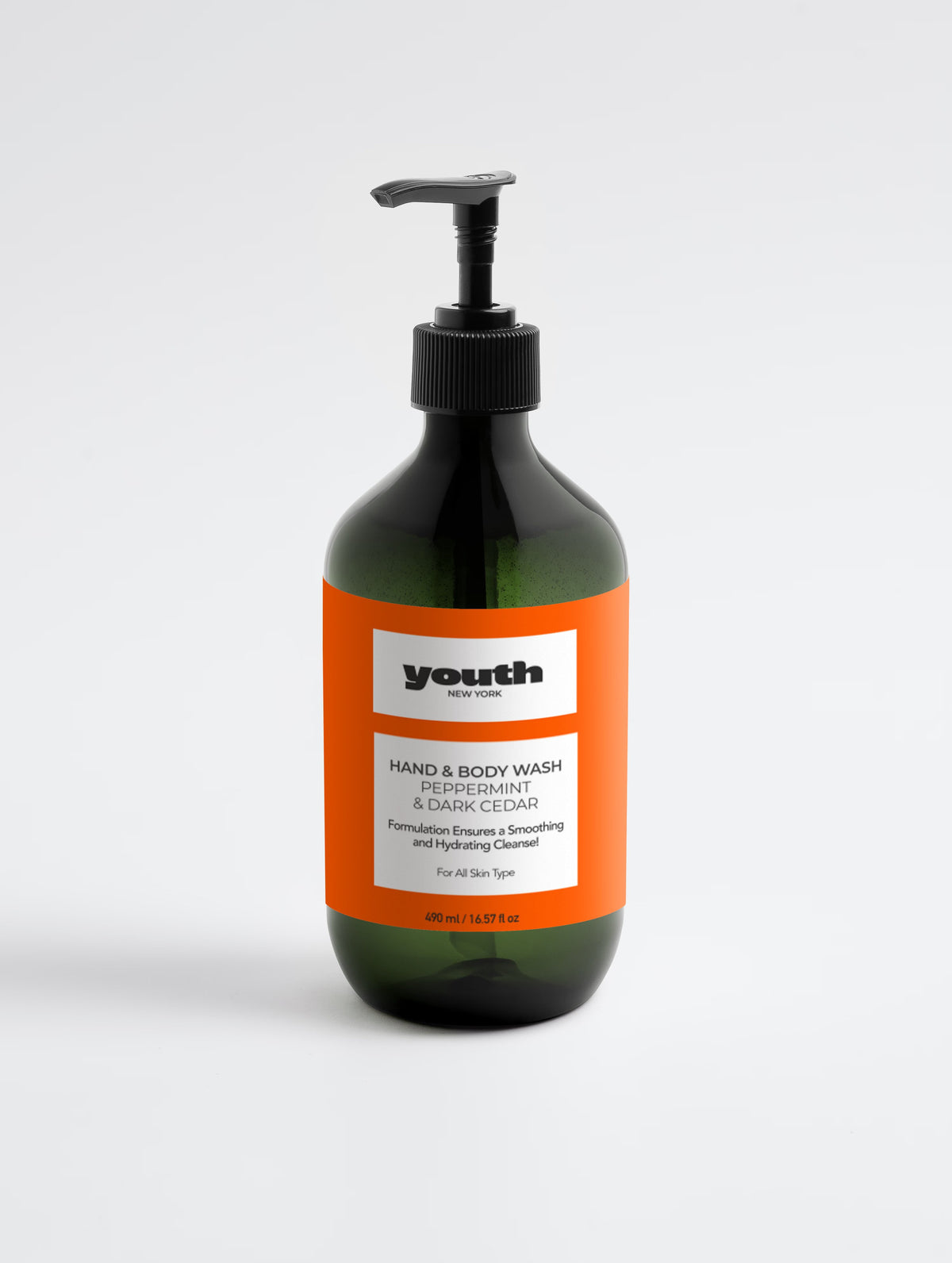 Hand & Body Wash, Peppermint & Dark Cedar