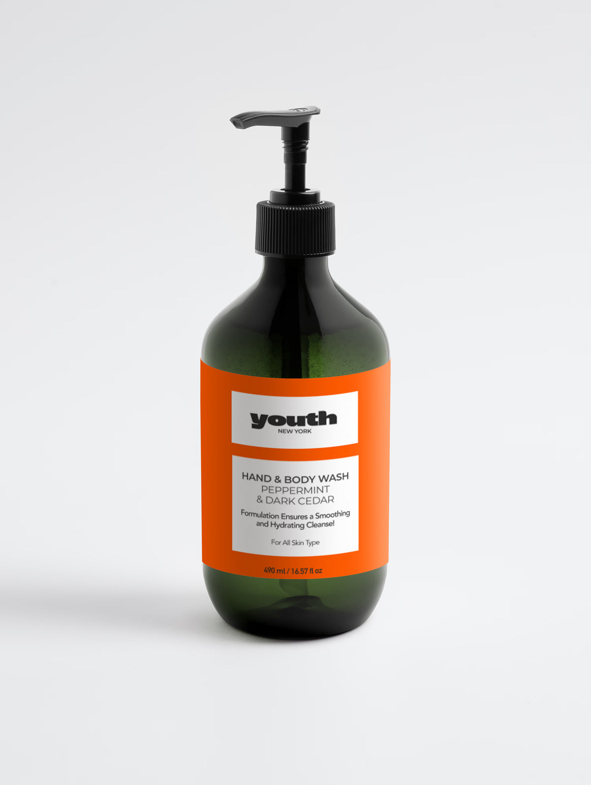 Hand & Body Wash, Peppermint & Dark Cedar