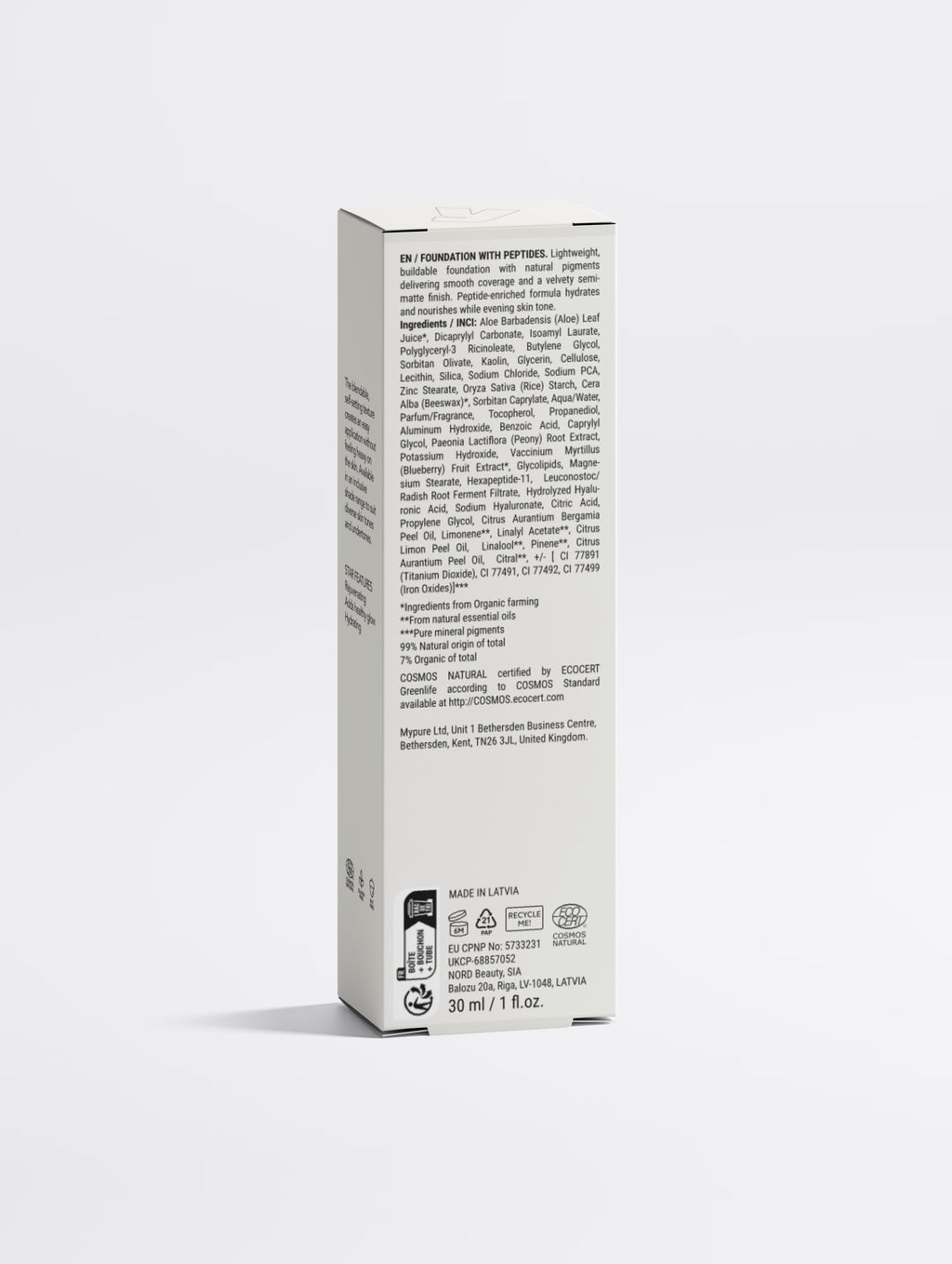 Foundation with Peptides, 10 Light Warm