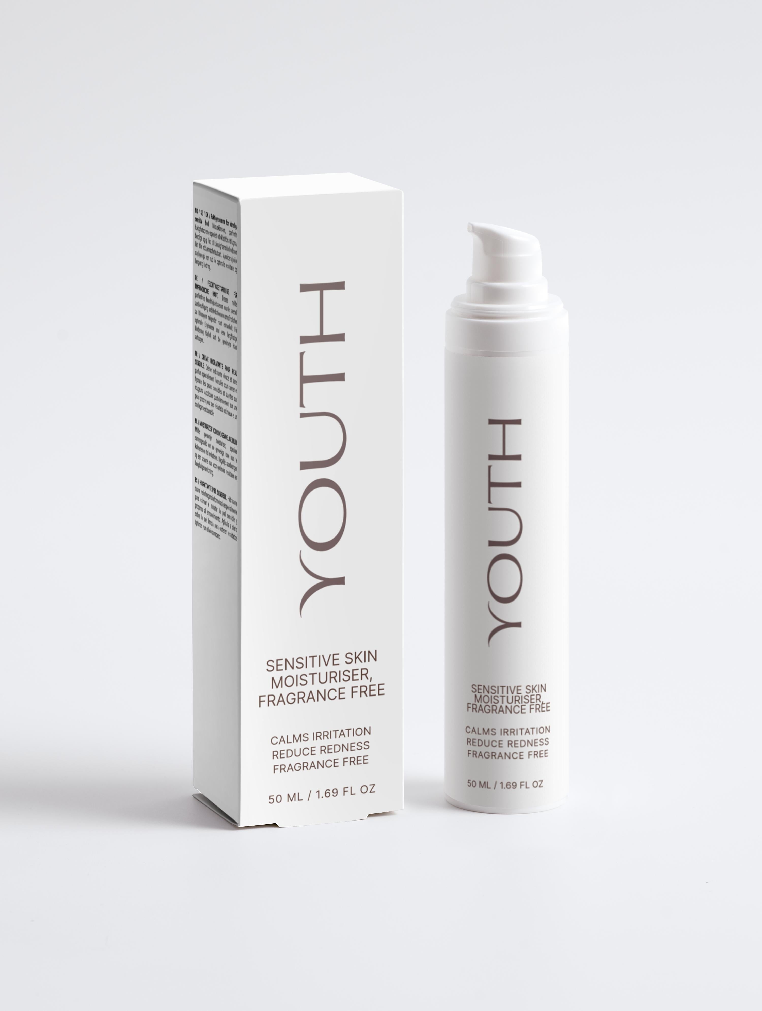 Youth Cosmetics Sensitive Skin Moisturiser, Fragrance Free
