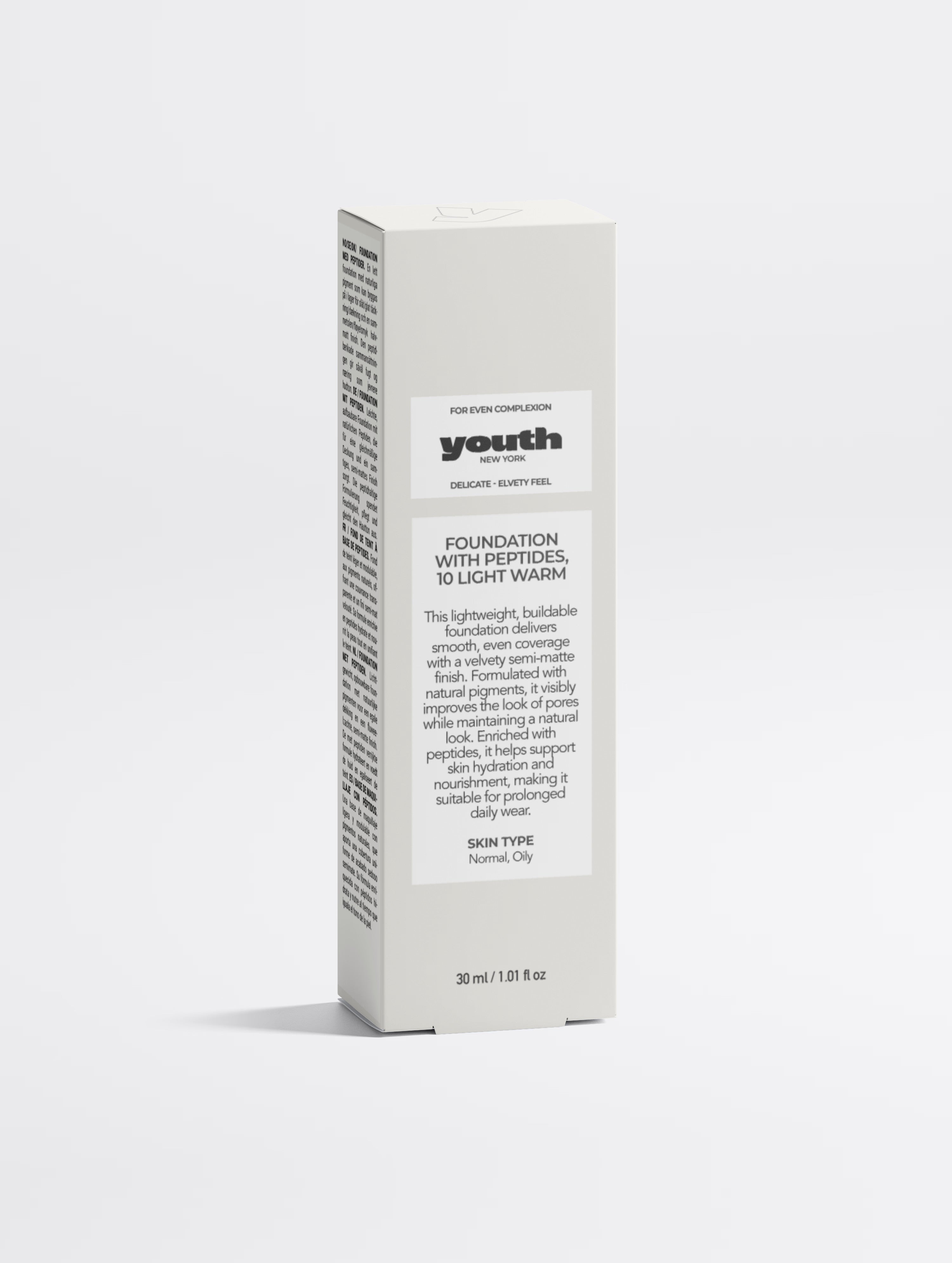 Foundation with Peptides, 10 Light Warm