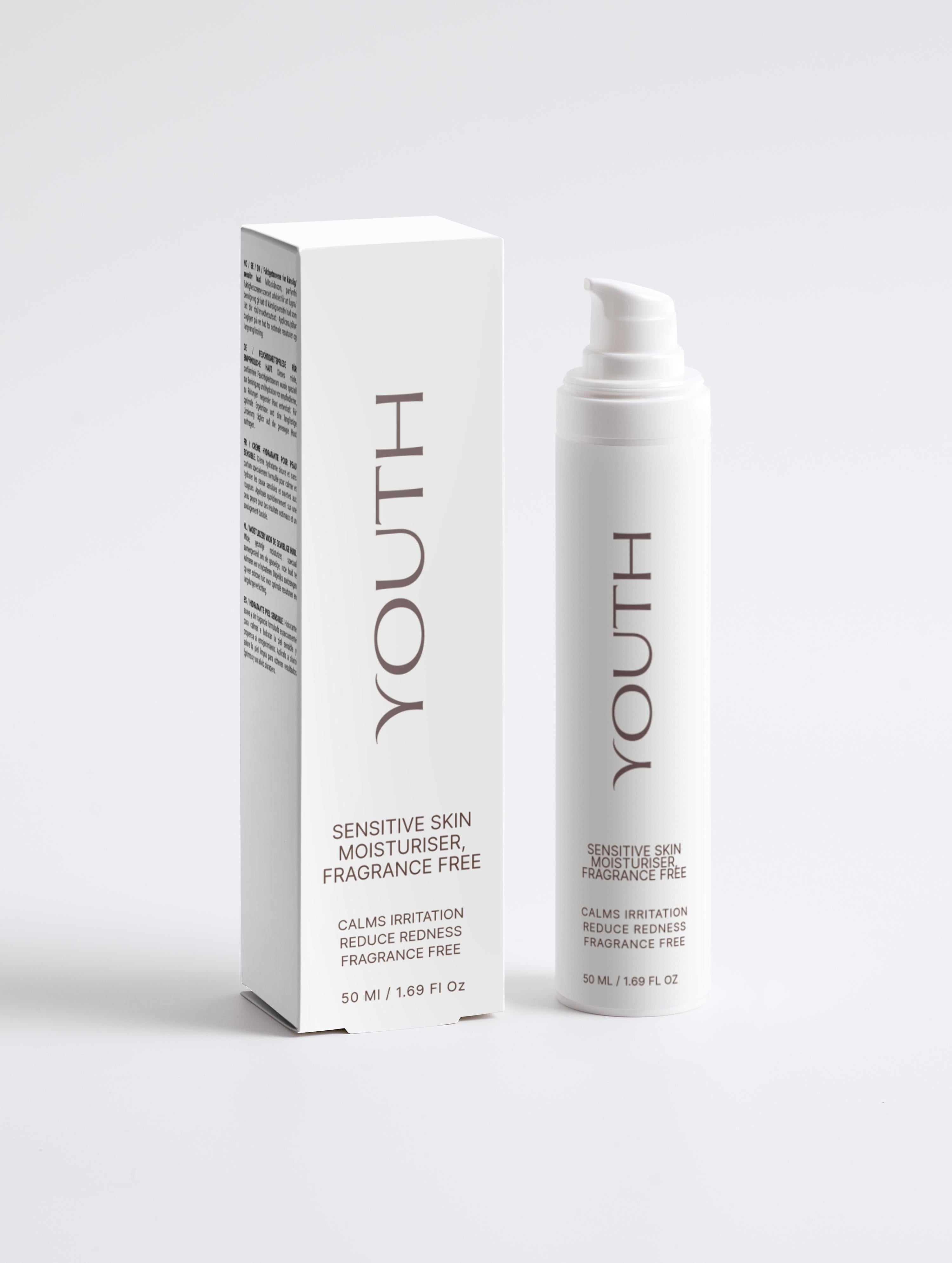 Youth Cosmetics Sensitive Skin Moisturiser, Fragrance Free