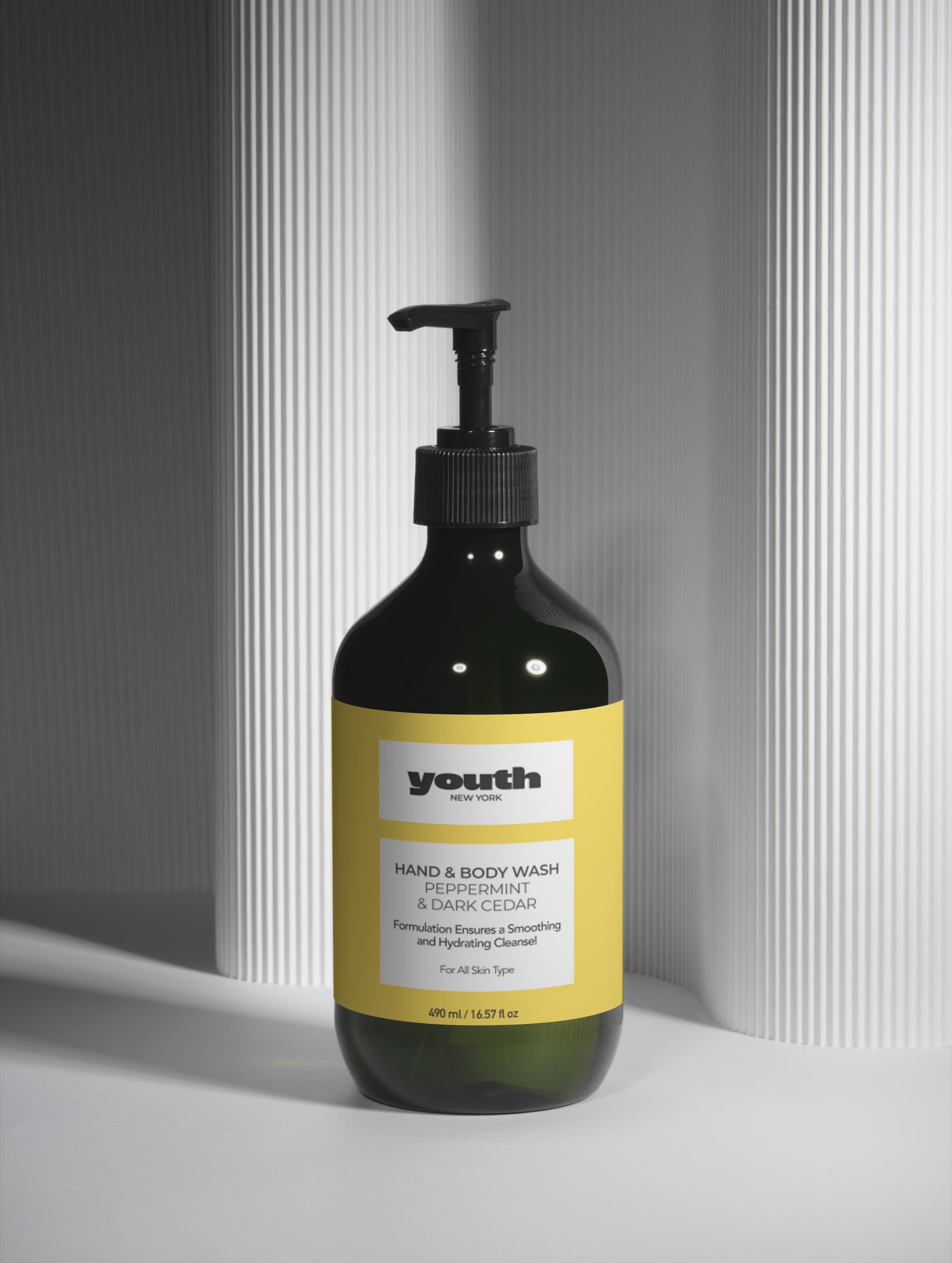 Hand & Body Wash, Peppermint & Dark Cedar